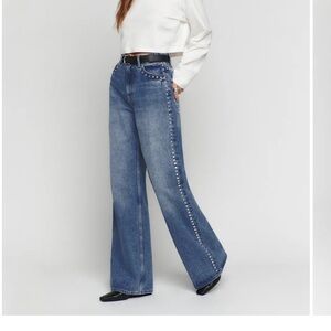 Reformation Blue Wide Leg Jeans